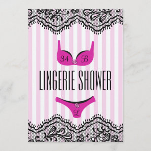 Jolie invitation à la douche Lingerie