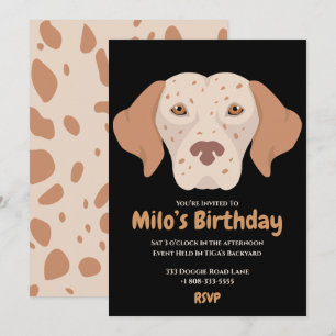 Jolie invitation à la fête d'anniversaire de chien