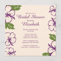 Jolie invitation à la nuptiale hibiscus tropical