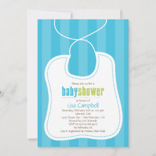 Jolie invitation au Baby shower Bib
