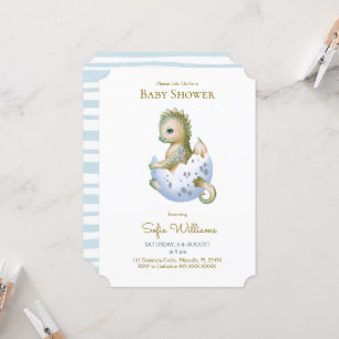 Jolie invitation au baby shower pour dragon.