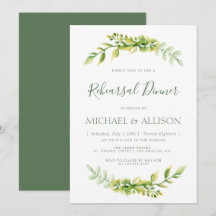 Jolie invitation au dîner de l'été vert reherphoqu