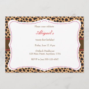 Jolie invitation Cheetah