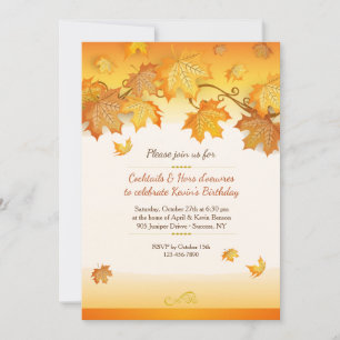 Jolie invitation d'automne