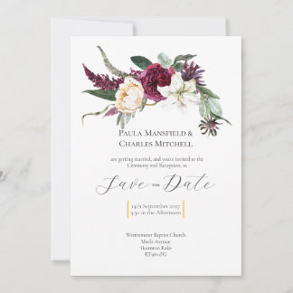 Jolie invitation Fleurs pour annoncer votre mariag