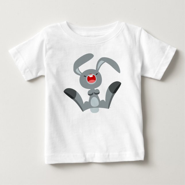 Jolie Joyeuse Cartoon Rabbit Baby T-shirt (Devant)