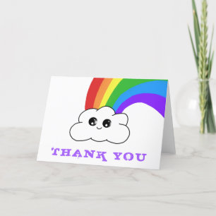 Jolie Kawaii Nuage Arc-en-ciel Enfants Merci Anniv
