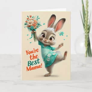 Jolie Lapin Vous êtes la meilleure carte pour mama