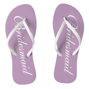 Jolie lavande violet bridesmaid mariage tongs