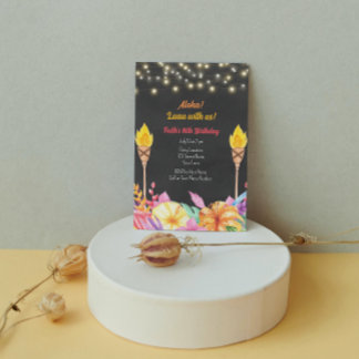 Jolie Luau Anniversaire Fête Invitation