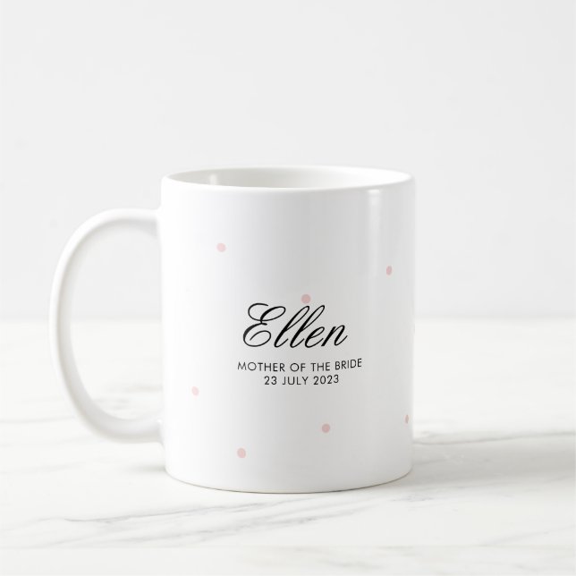 Jolie Mère élégante de la mariée Mug rose pâle (Gauche)