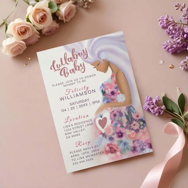 Jolie Mère Pour Être Floral Baby shower Invitation (Créateur téléchargé)