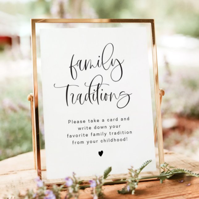 JOLIE Minimal Family Traditionen Baby Shower Game Poster (Von Creator hochgeladen)