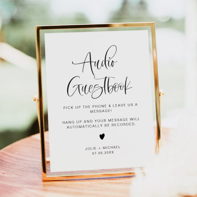 JOLIE Minimalistisch Boho Wedding Audio Guestbook  Poster (Von Creator hochgeladen)