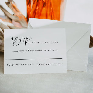 JOLIE Minimalistische Bohemian-Hochzeits-RSVP-Post Einladung