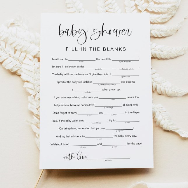 JOLIE Modern Baby Shower Libs, füllen Sie die Leer Einladung (Von Creator hochgeladen)