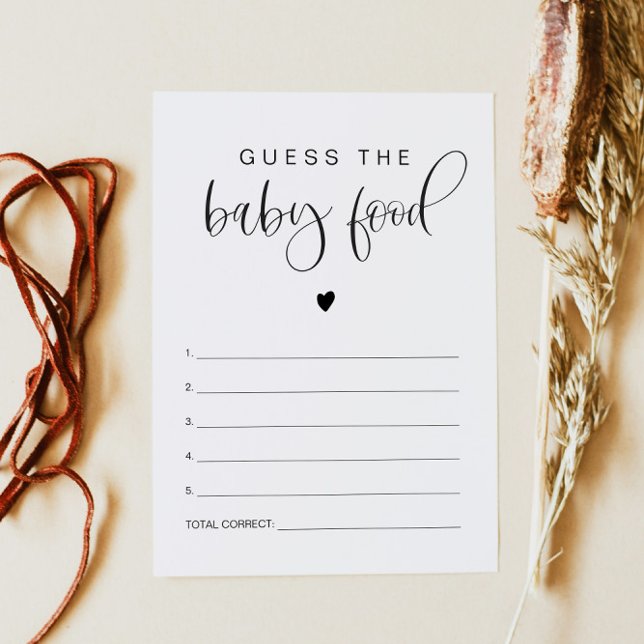 JOLIE Modern Boho Ratet das Baby Food Game Einladung (Von Creator hochgeladen)