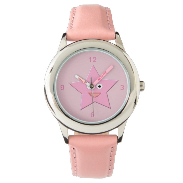 Jolie montre rose étoile (devant)