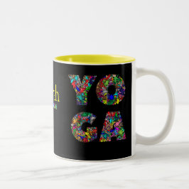 Jolie Mug Cadeau Yoga avec Nom Personnalisé Coffee