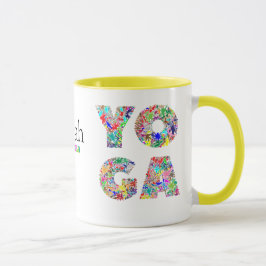 Jolie Mug Cadeau Yoga avec Nom Personnalisé Coffee