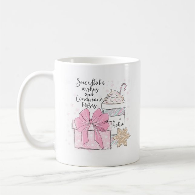 Jolie Mug de Noël rose (Gauche)