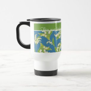 Jolie Mug de Voyage : Lys de la Vallée, Bleu