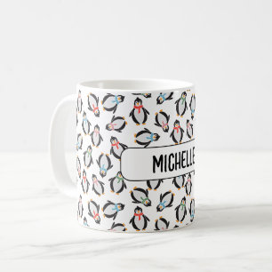 Jolie neige neige Pingouins de Noël Enfants Mug