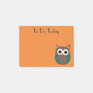 Jolie note Post-it fleurie violette et orange de h