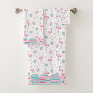Jolie Pâques flamingo & oeufs peints motif