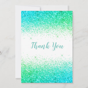 Jolie Parties scintillant verte Simple Carte de re