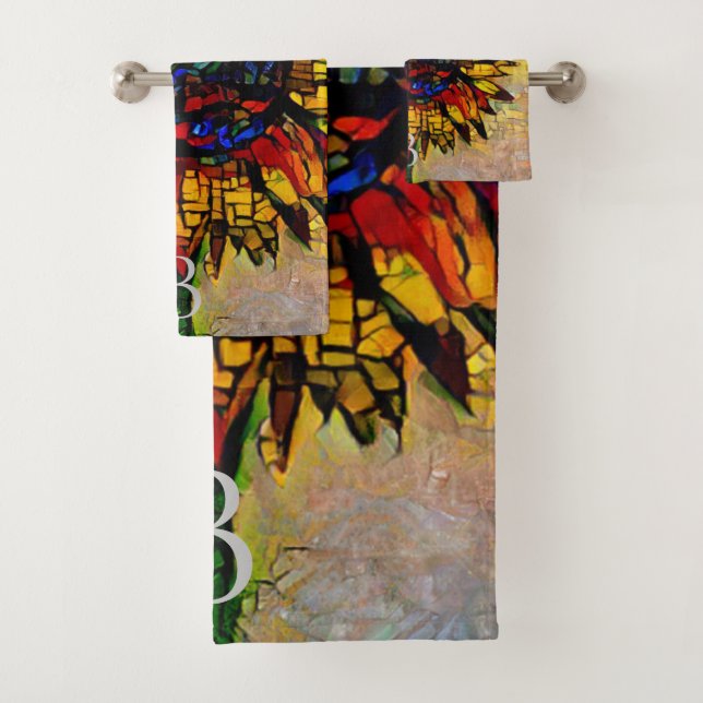 Jolie peinture Abstraite de tournesol (En situation)