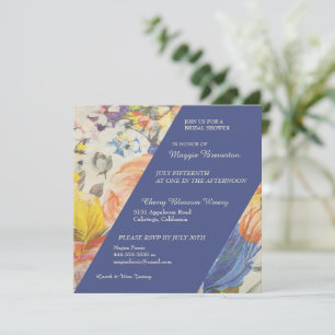Jolie peinture florale Invitation à la douche nupt
