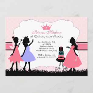 Jolie Petite Princesse Invitation à la fête d'anni