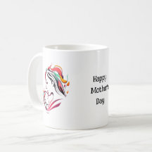 Jolie photo colorée joyeuse mère's day mug