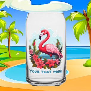 Jolie plage rose flamingo ajouter du texte