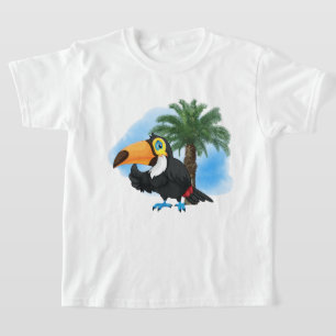 jolie plage toucan enfants unisex T-Shirt