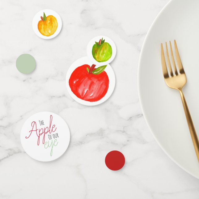 Jolie pomme automne enfant anniversaire confetti (Groupe)