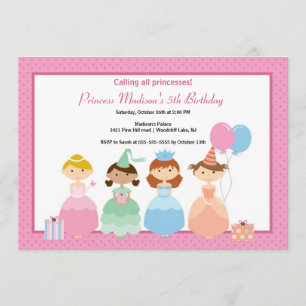 Jolie Princess Birthday Party Invitation
