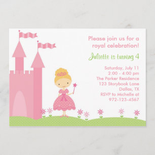 Jolie Princesse Invitation d'anniversaire