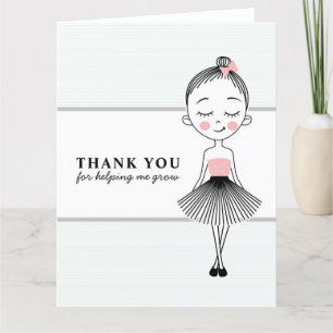 Jolie professeur merci carte pliée