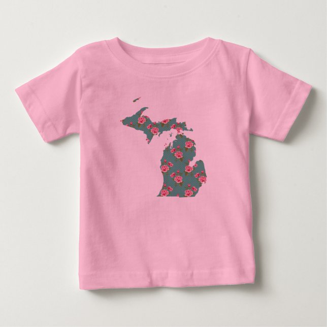 Jolie rose Roses | T-shirt Michigan | Michigan (Devant)