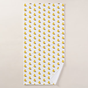 Jolie serviette de bain de canard jaune