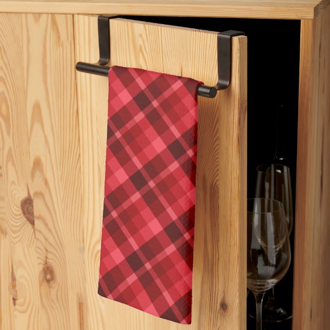 Jolie serviette de cuisine Motif Roue Ruby (Pliage en tiers)