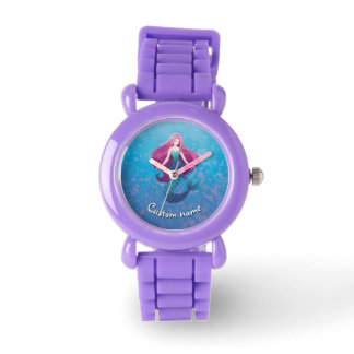 Jolie sirène de mer Montre personnalisée pour les