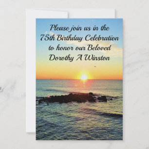 JOLIE SLELEVER 75E ANNIVERSAIRE INVITATION