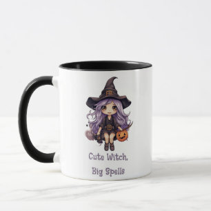 Jolie sorcière gros sorts Halloween Mug
