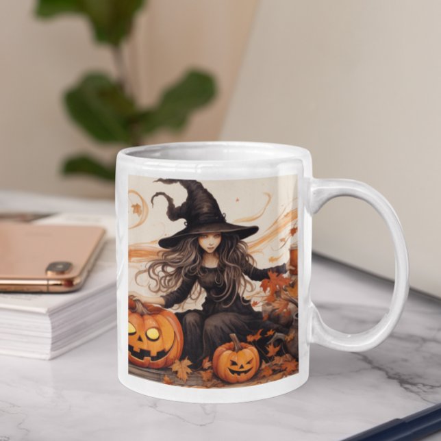 Jolie sorcière Halloween 50 Mug (Cute Halloween Witch version 50 Mug
)