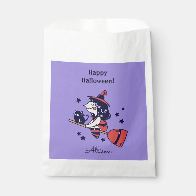 Jolie Sorcière nom personnalisé Halloween sacs de  (Devant)