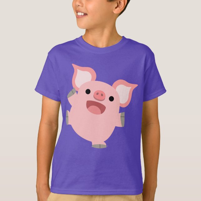 Jolie T-Shirt caricaturiste Pig Kids (Devant)