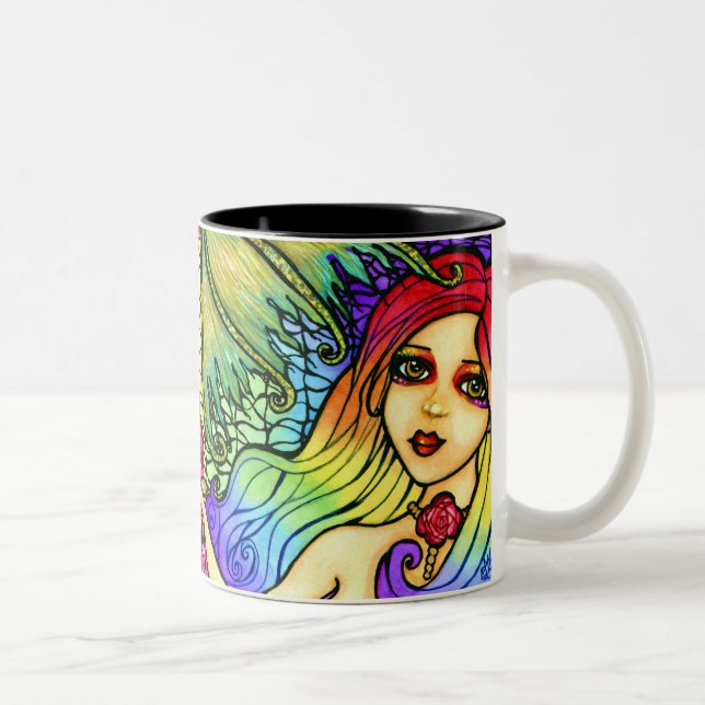 Jolie tasse d'imaginaire de sirène rose (Droit)